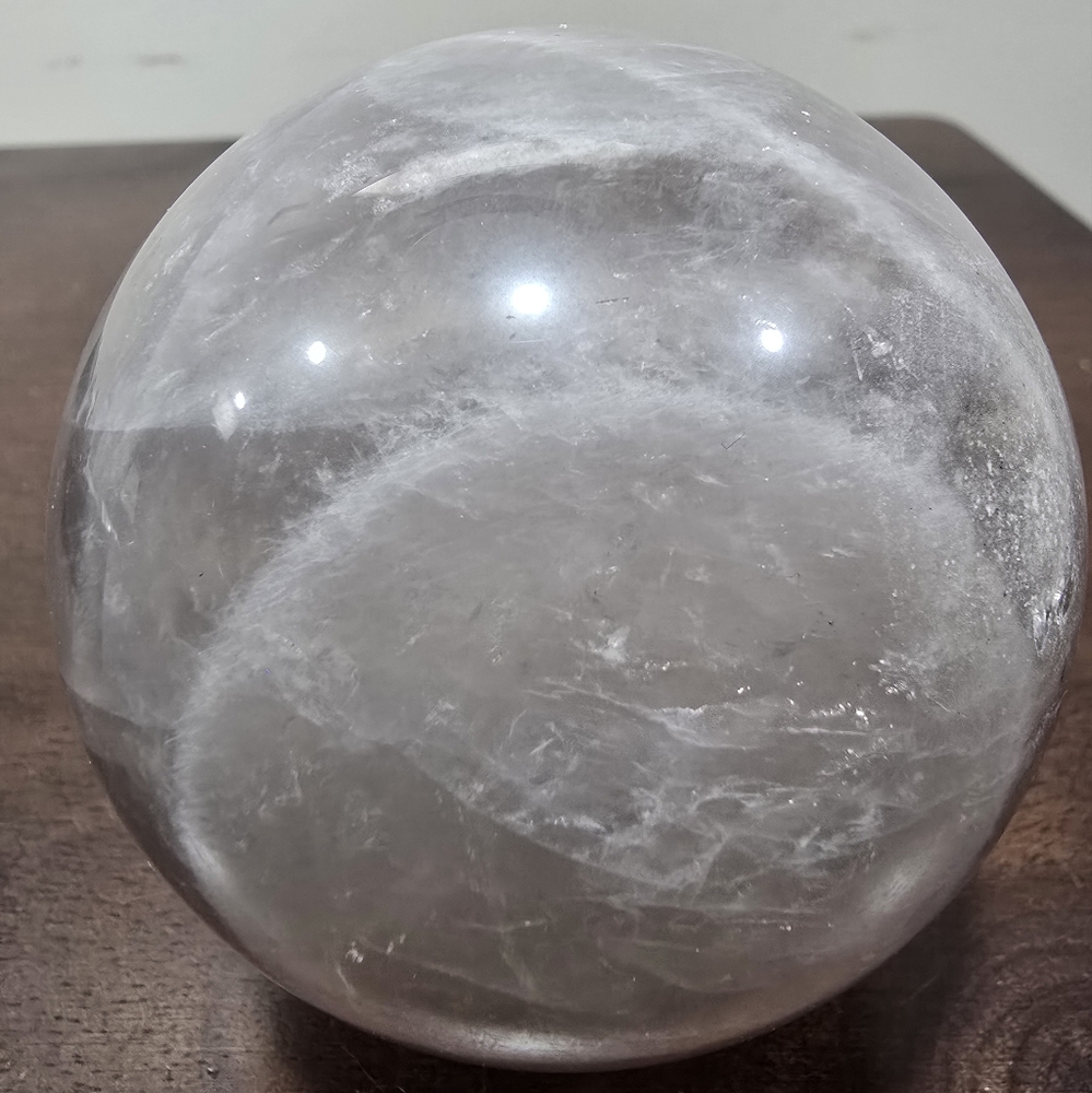 1.1 lbs Black Moonstone Crystal Sphere 71mm - Picture 7 of 17